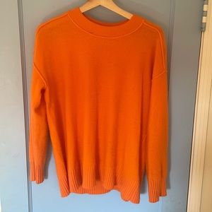Anthropologie Orange Cashmere Sweater Medium